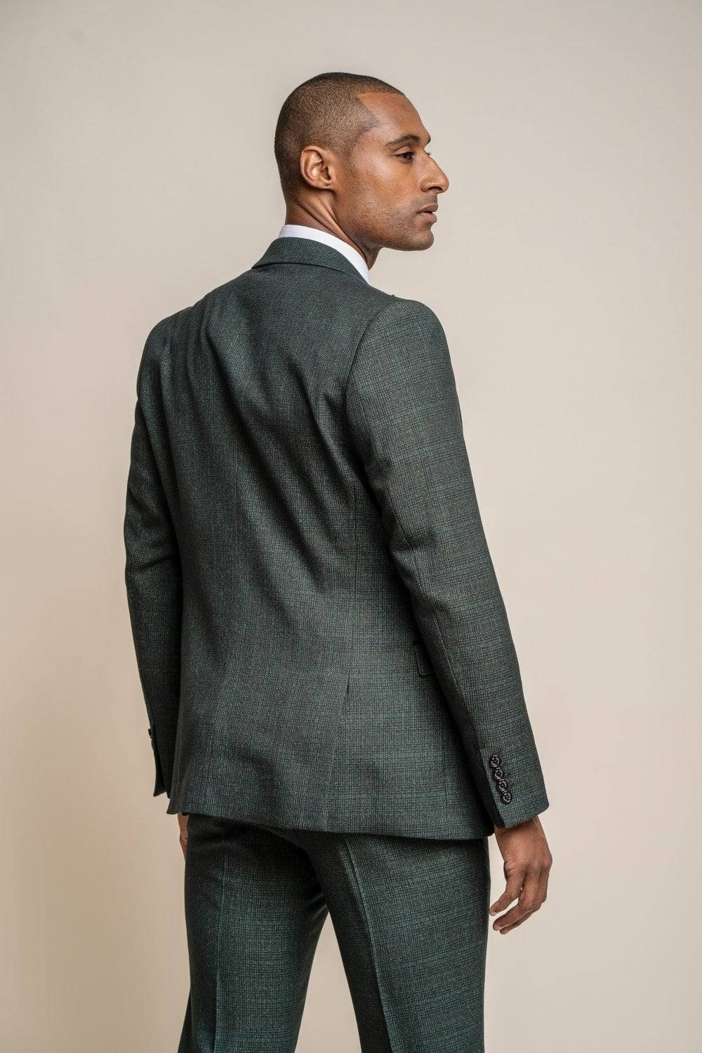 House of Cavani Abito cavani verde a quadri in tweed con panciotto Qualità Garantita