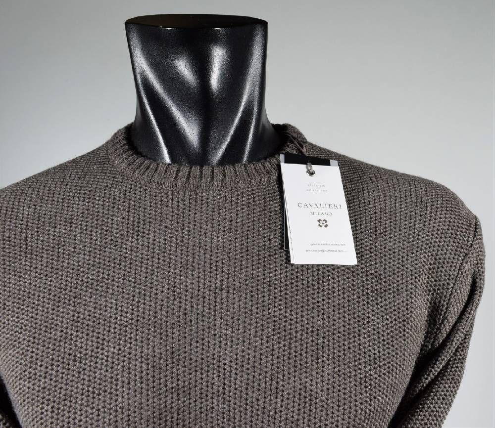 Cavalieri Milano Maglione paricollo noce cavalieri milano modern fit Offerta