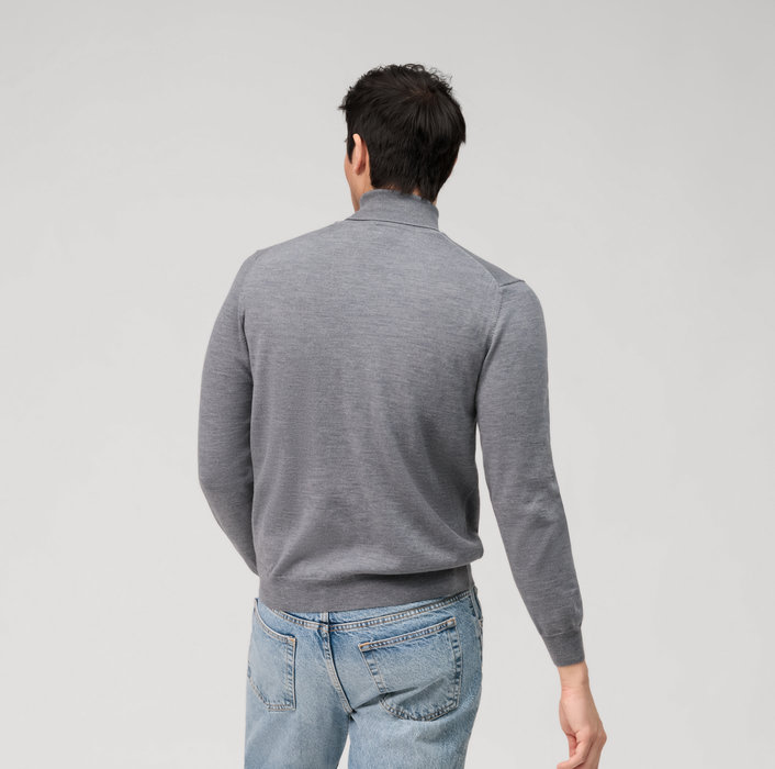 Olymp Maglione dolcevita grigio medio olymp in lana merino extra fine Negozio