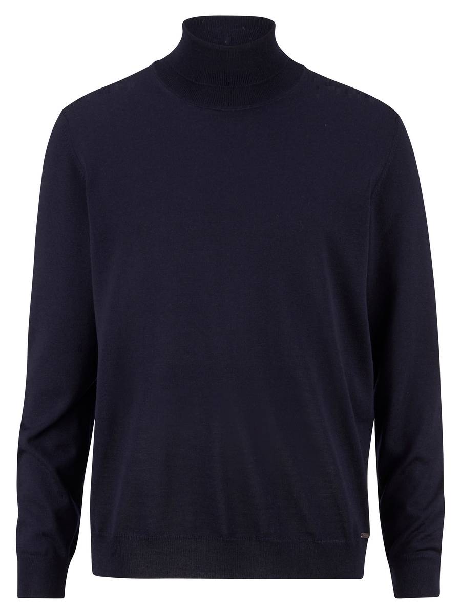 Olymp Maglione dolcevita blu olymp in lana merino extra fine In Saldo