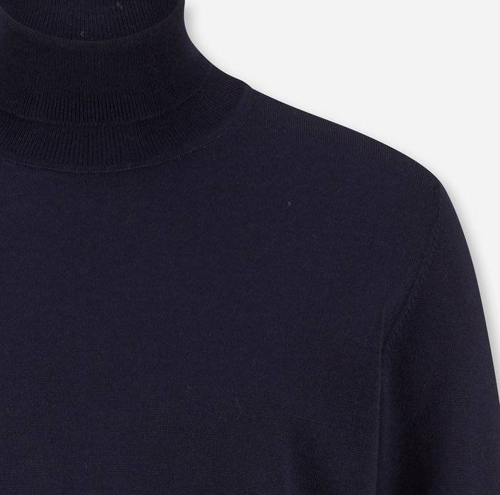 Olymp Maglione dolcevita blu olymp in lana merino extra fine In Saldo