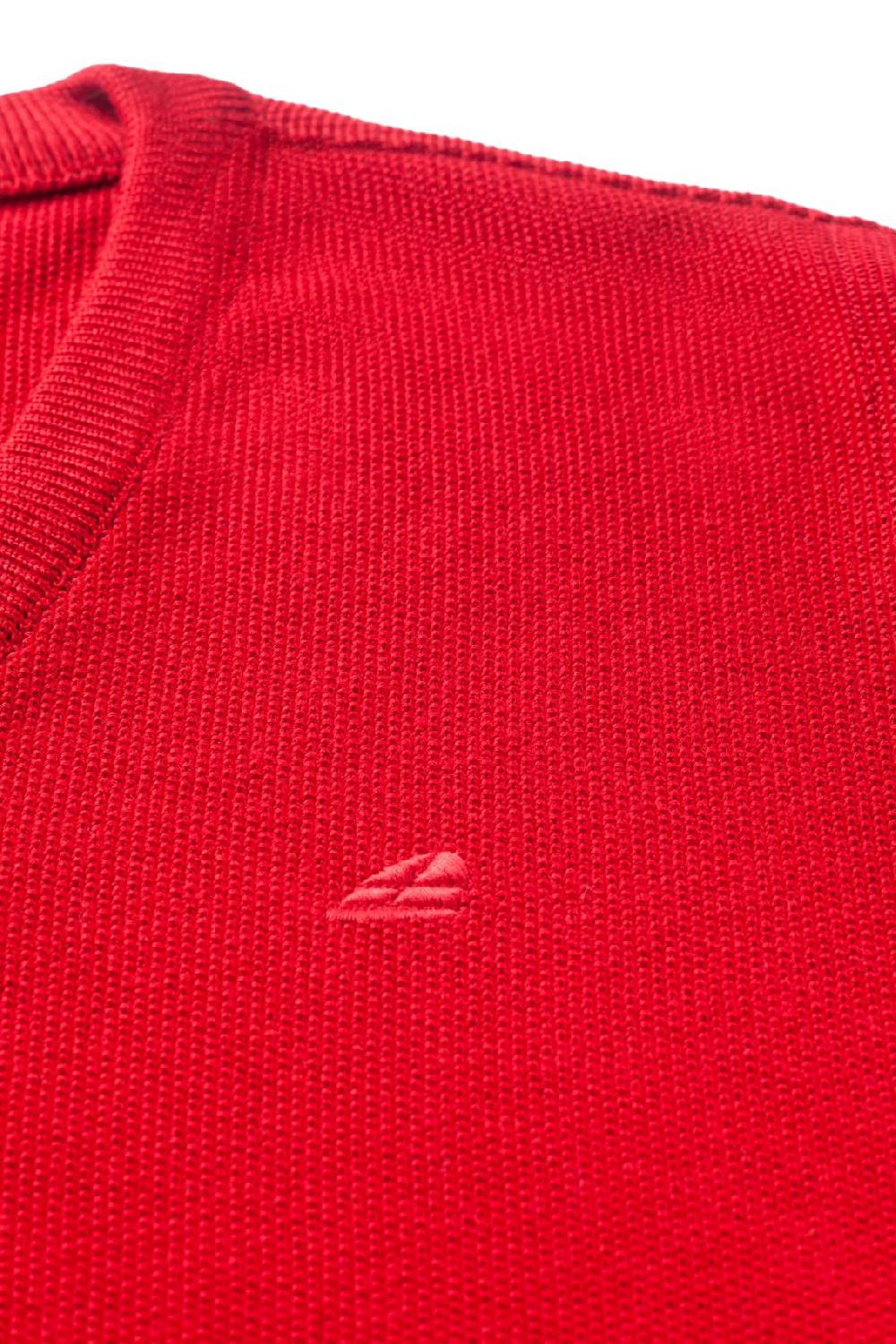Green Coast Gilet rosso con scollo a v green coast modern fit Spedizione gratuita