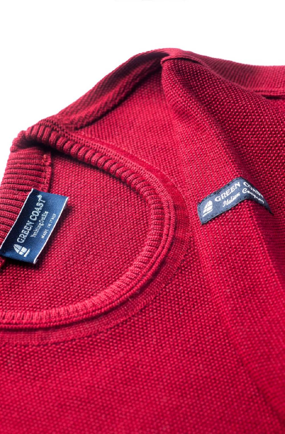 Green Coast Maglione regular fit a giro collo bordo' green coast made in italy Negozio online di fabbrica