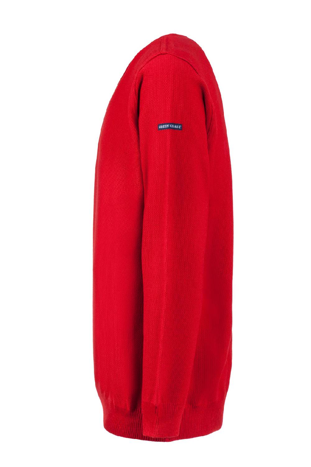 Green Coast Maglione regular fit a giro collo rosso green coast made in italy Prezzo di fabbrica