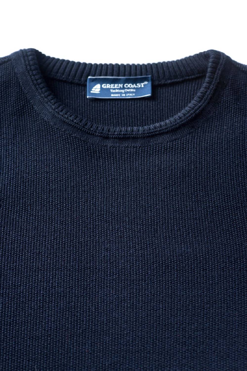 Green Coast Maglione regular fit a girocollo blu green coast made in italy Comprare a buon mercato