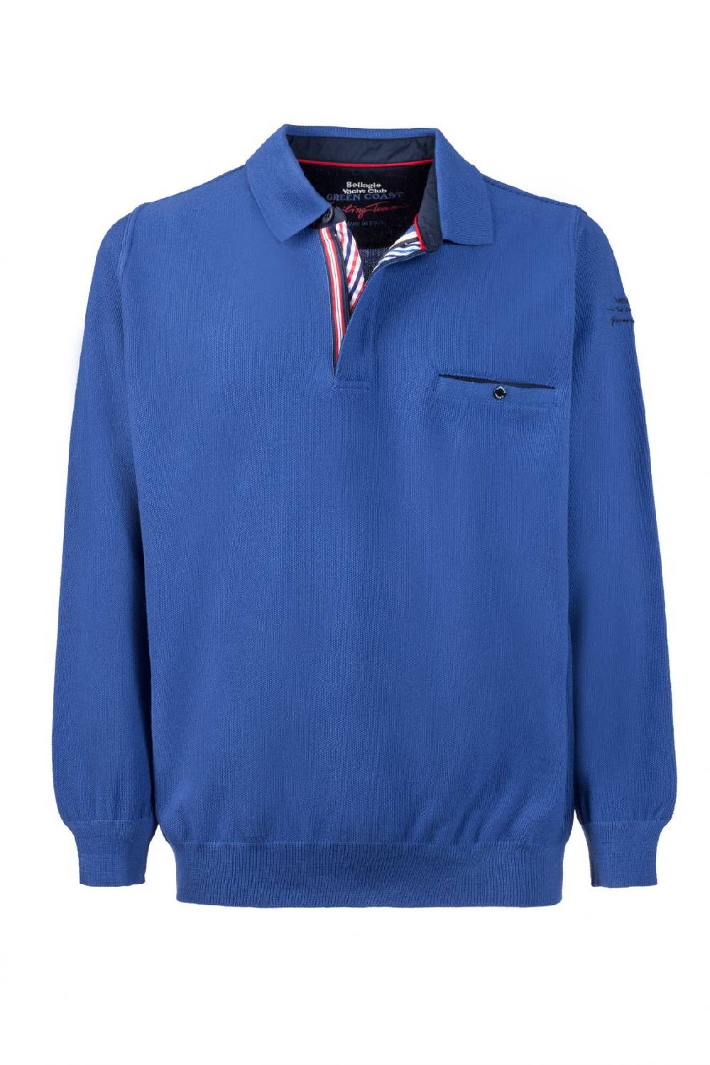Green Coast Polo azzurra green coast modern fit filato nautico idrorepellente Grande vendita
