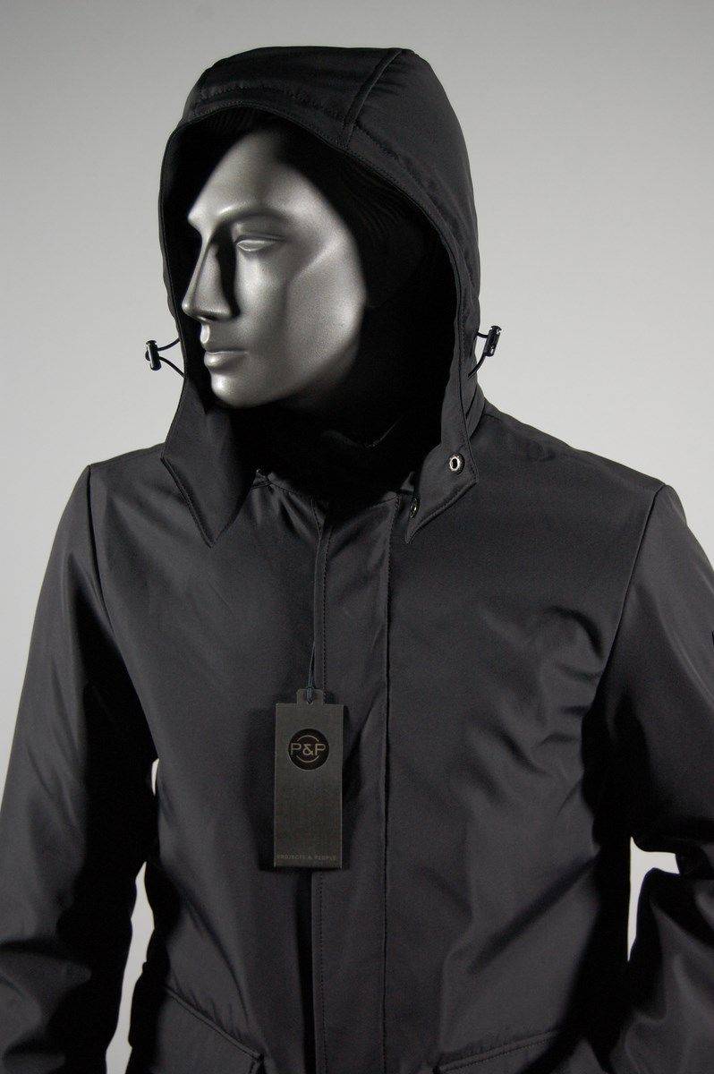 Projects & People Giaccone parka taglio elegante accoppiato con cappuccio due colori Smaltimento dello stoccaggio