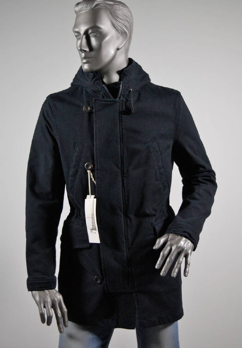 John Barritt Parka blouson slim fit con cappuccio blu john barritt Online Outlet