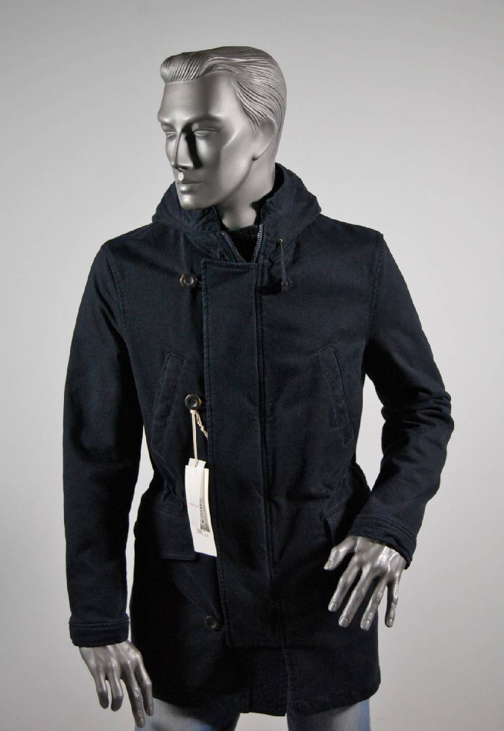 John Barritt Parka blouson slim fit con cappuccio blu john barritt Online Outlet