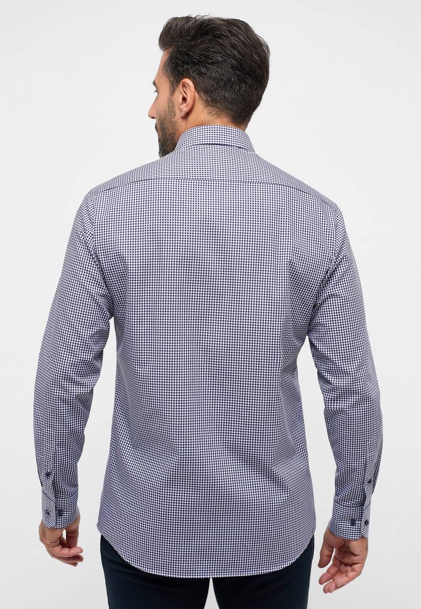 Eterna Camicia eterna a quadretti blu modern fit Offerte stagionali