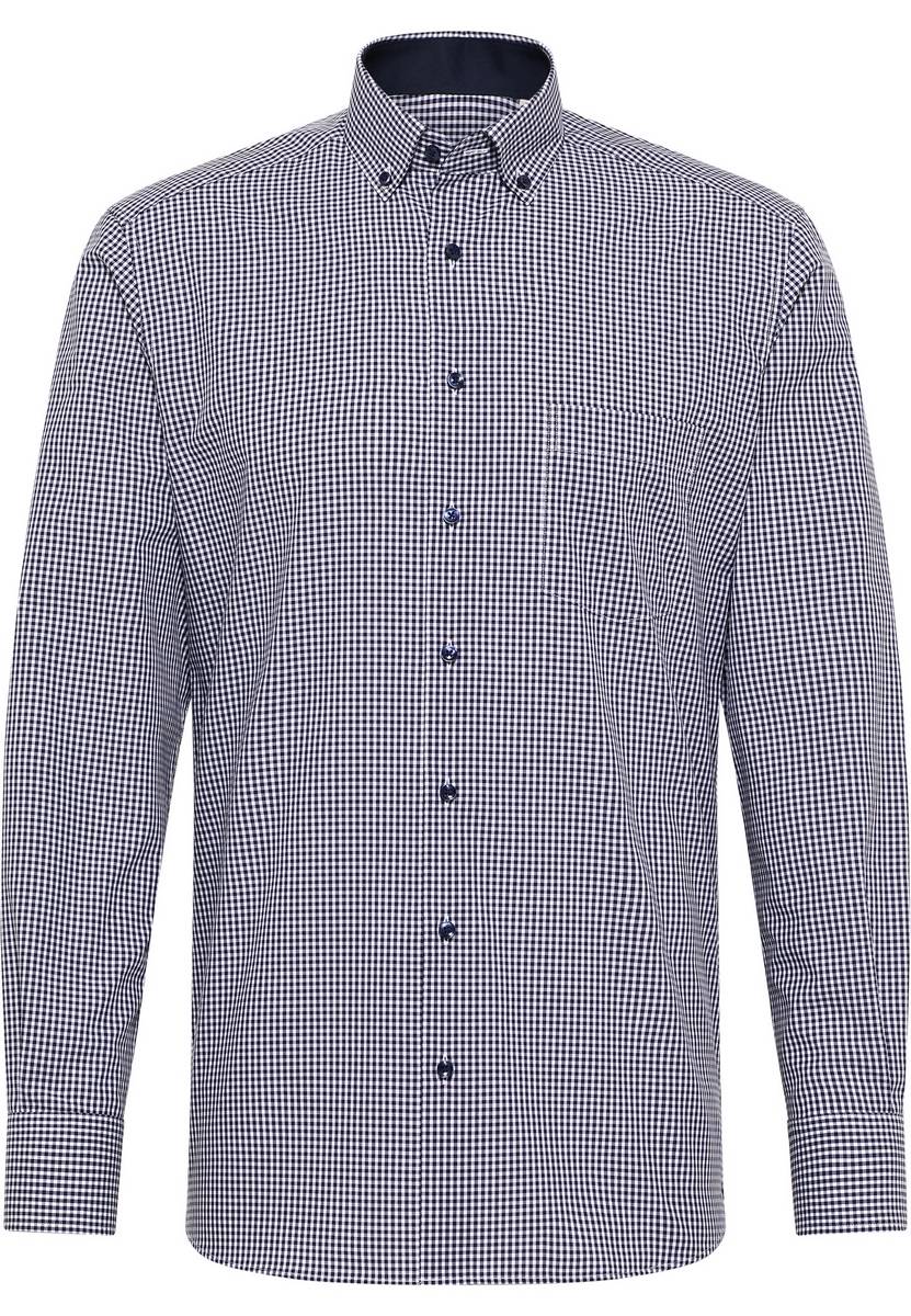 Eterna Camicia eterna a quadretti blu modern fit Offerte stagionali