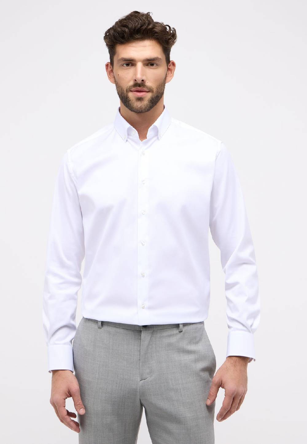 Eterna Camicia bianca eterna modern fit collo button-down Comprane uno, ottenene uno gratis