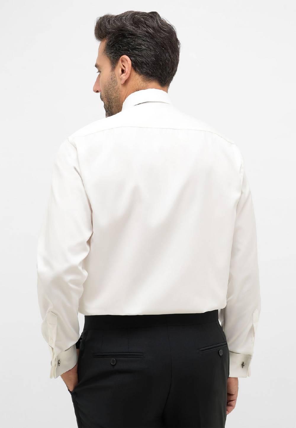 Eterna Camicia elegante eterna beige slim fit polso doppio abbottonatura coperta Offerte giornaliere
