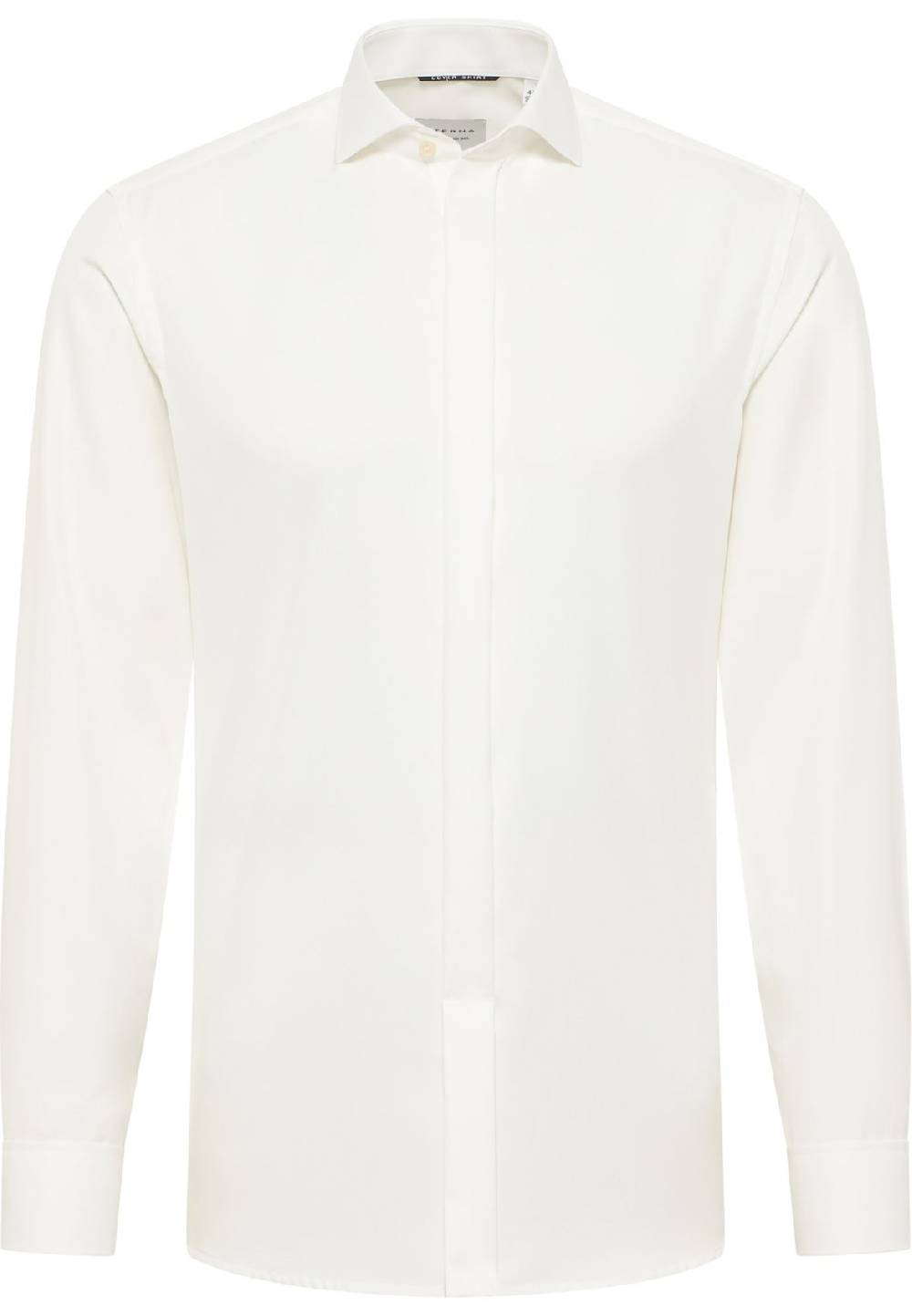 Eterna Camicia elegante eterna beige slim fit polso doppio abbottonatura coperta Offerte giornaliere