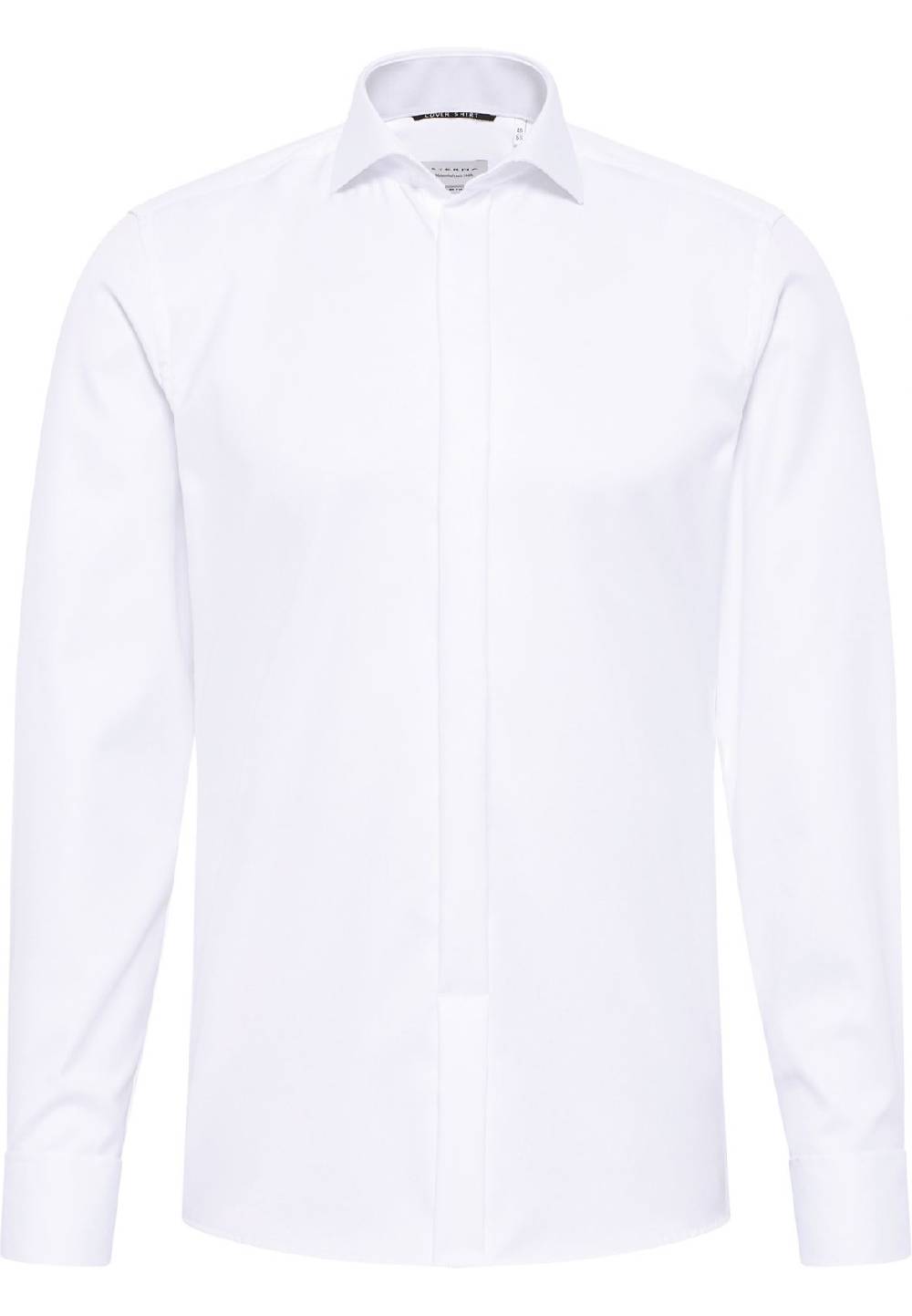 Eterna Camicia elegante eterna bianca slim fit polso doppio abbottonatura coperta Offerte speciali