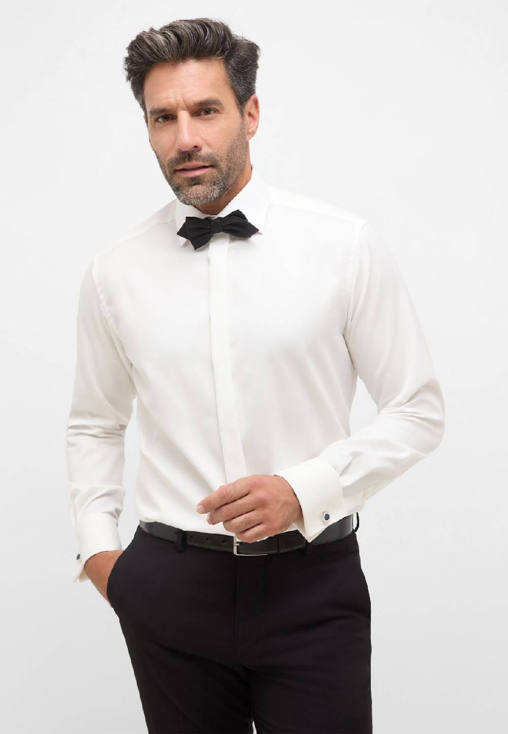 Eterna Camicia elegante eterna beige modern fit polso doppio abbottonatura coperta Enormi risparmi