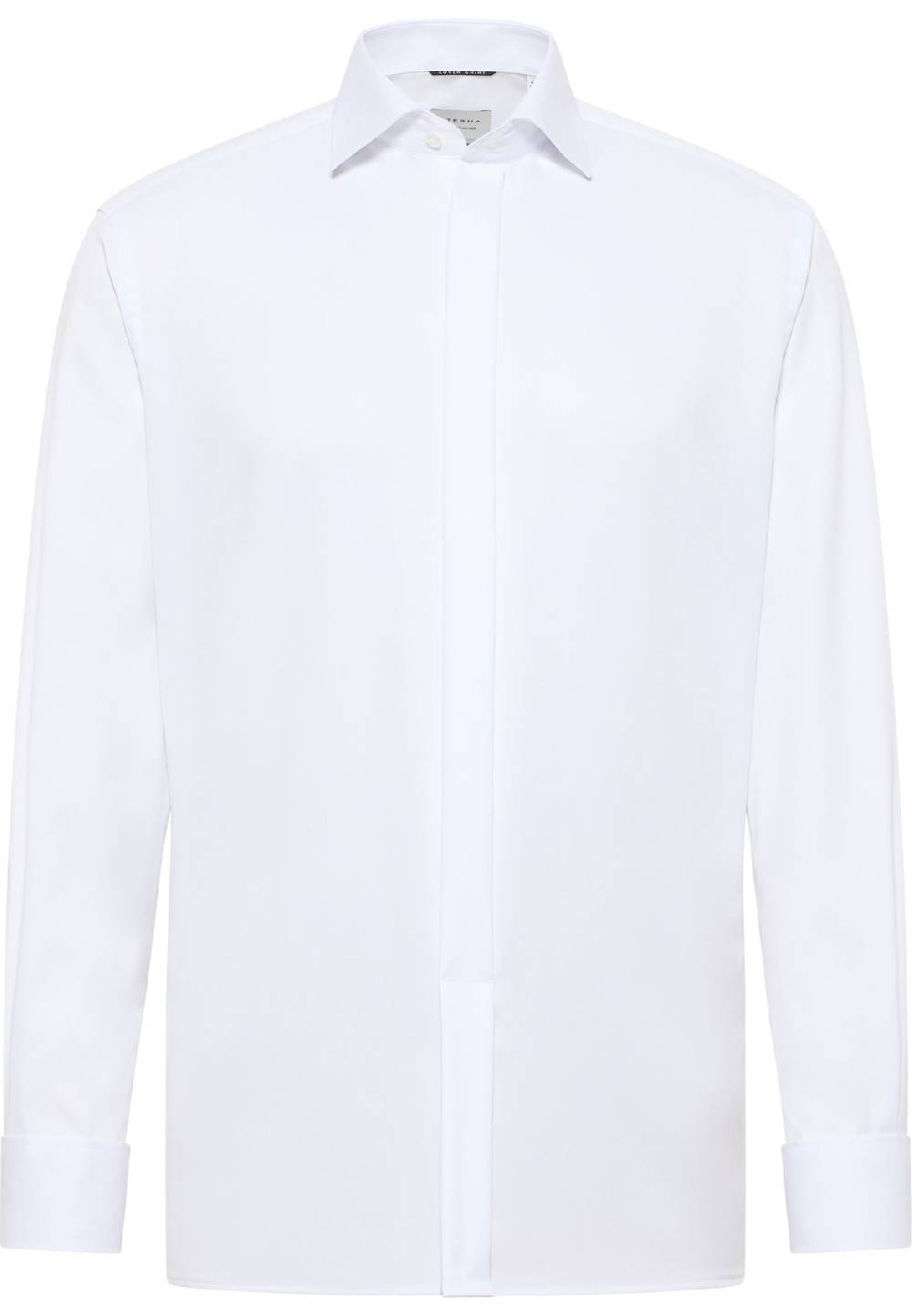 Eterna Camicia elegante eterna bianca modern fit polso doppio abbottonatura coperta Sconti VIP