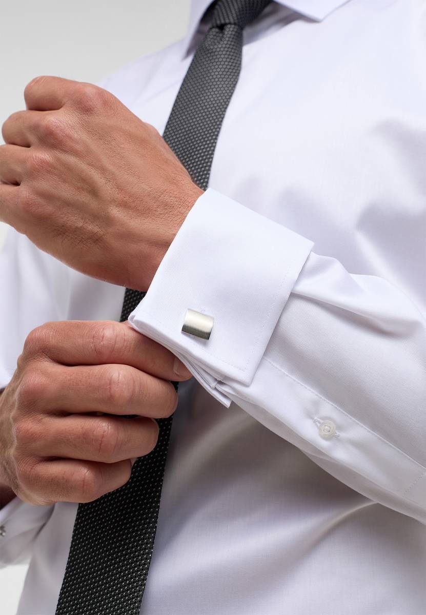 Eterna Camicia elegante eterna bianca slim fit con polso doppio Prezzo basso