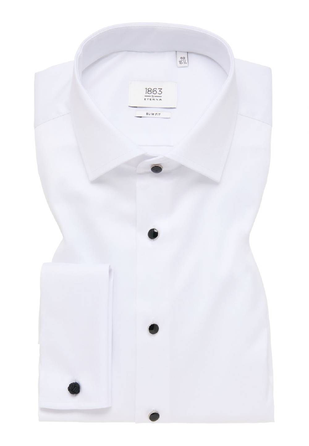Eterna Camicia elegante eterna bianca slim fit con polso doppio Prezzo basso