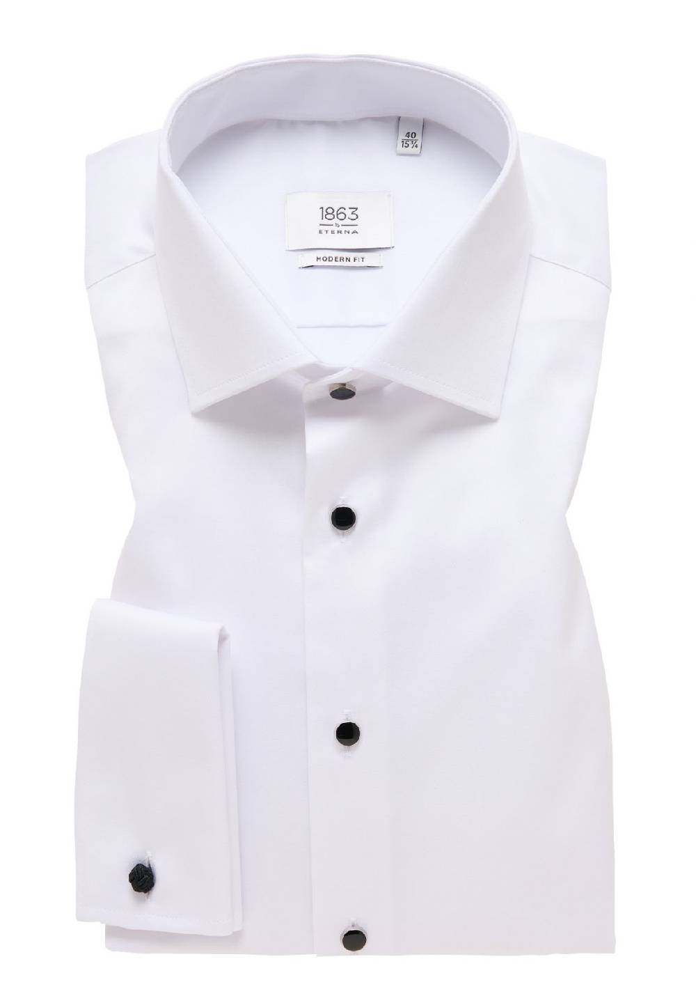 Eterna Camicia elegante eterna bianca modern fit con polso doppio Super Saving Price