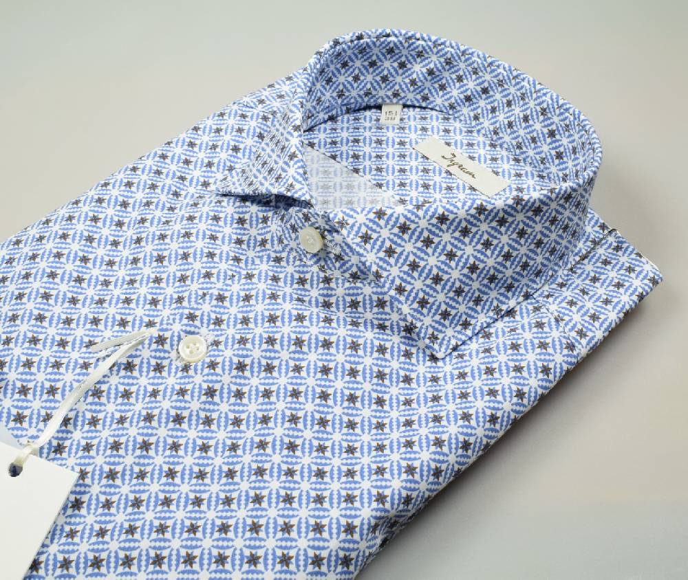 Ingram Camicia ingram in cotone stampato slim fit Rilascio limitato