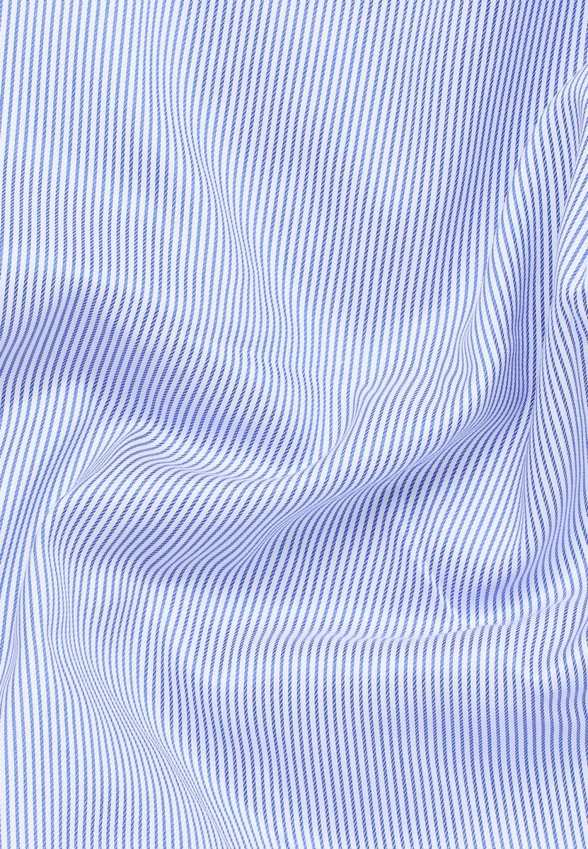 Eterna Camicia a righe azzurro eterna modern fit in cotone twill no stiro Fino al 50% di sconto