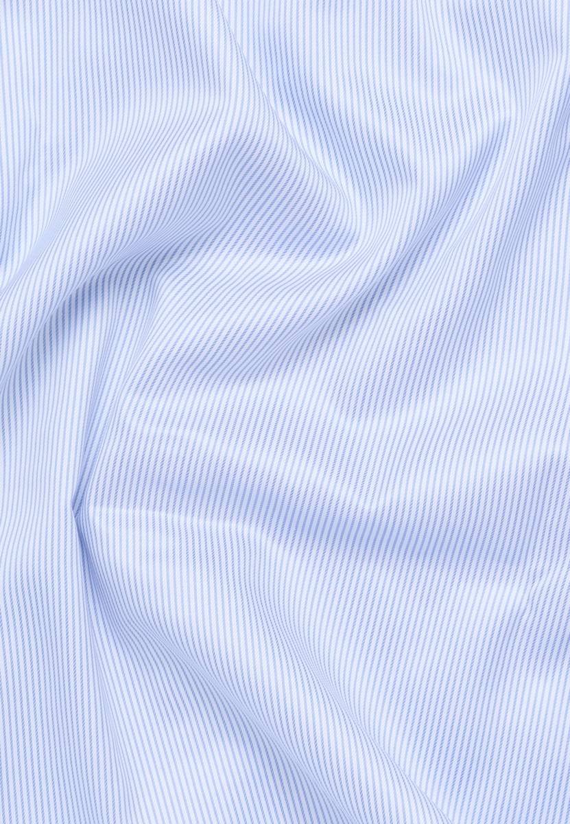 Eterna Camicia a righe celeste eterna modern fit in cotone twill no stiro Fino al 60% di sconto