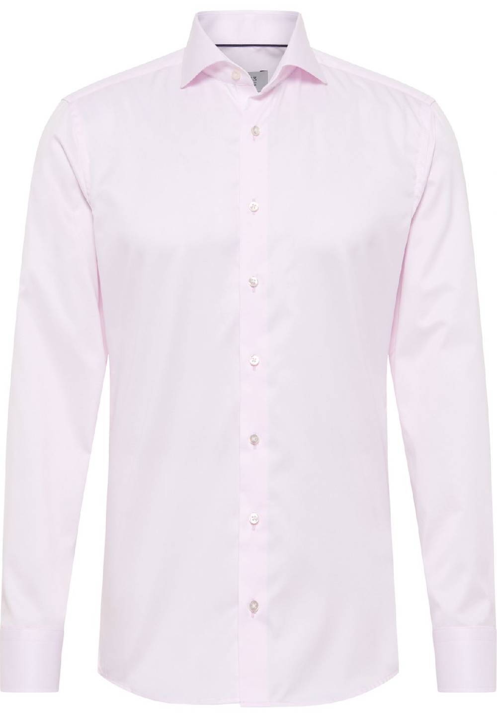 Eterna Camicia rosa eterna slim fit in cotone twill no stiro Sostegno trimestrale