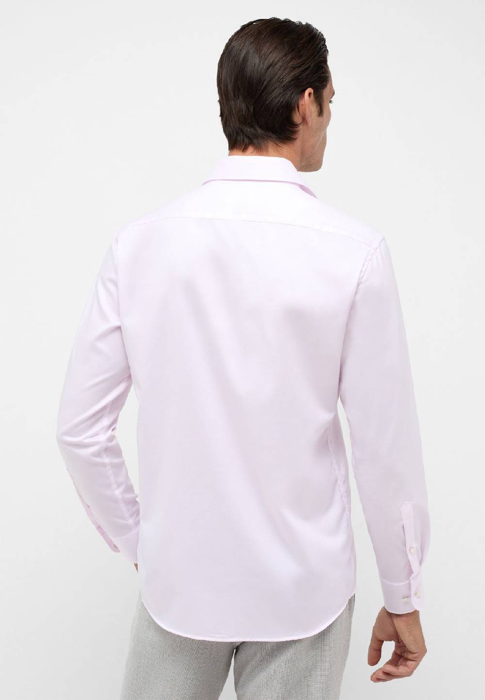 Eterna Camicia rosa eterna modern fit in cotone twill no stiro Officina