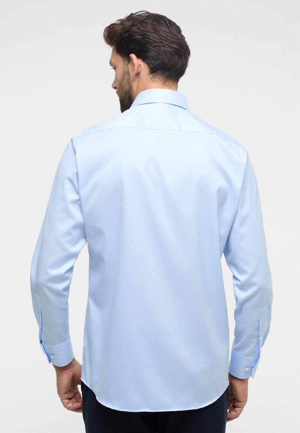 Eterna Camicia celeste eterna modern fit in cotone twill no stiro Limitato a 3 giorni