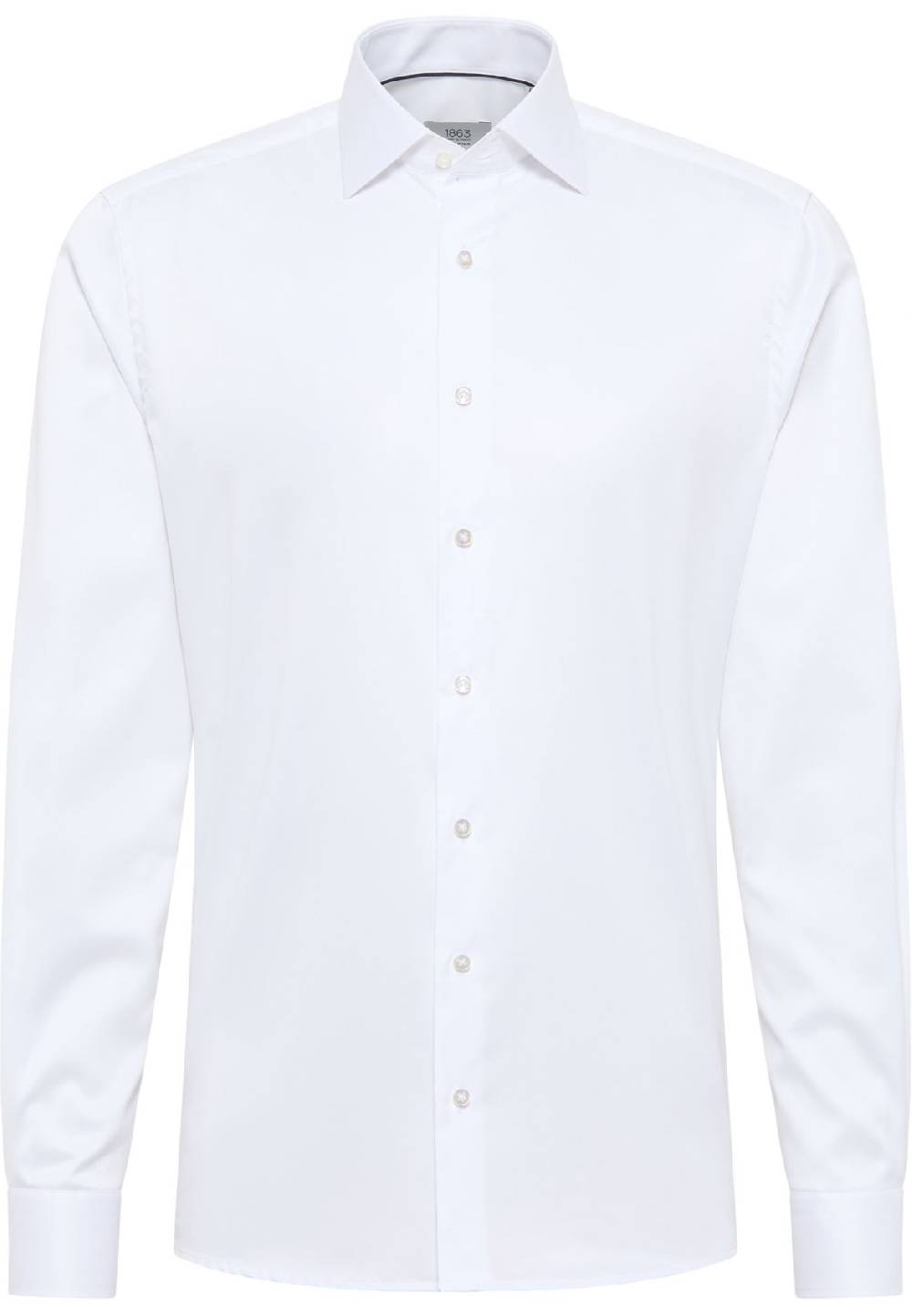 Eterna Camicia bianca eterna modern fit in cotone twill no stiro Esporta salva