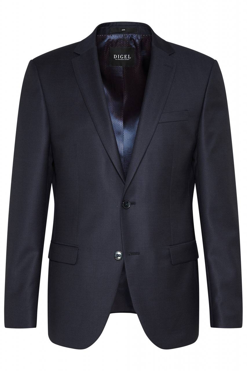 Digel Abito blu slim fit digel lana reda super 110'S Nuovo