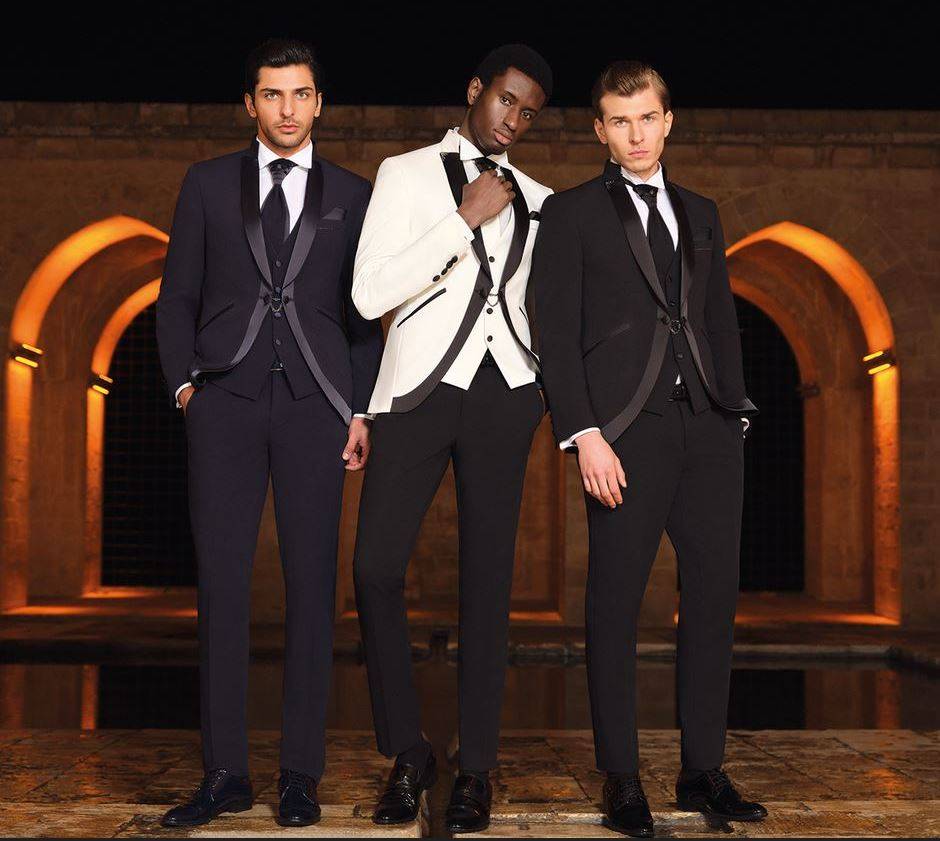 Baggi Abito da sposo baggi cerimonia ecru slim fit Qualità