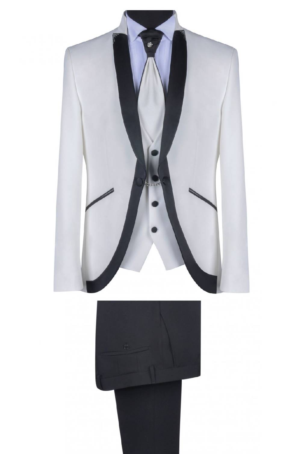 Baggi Abito da sposo baggi cerimonia ecru slim fit Qualità