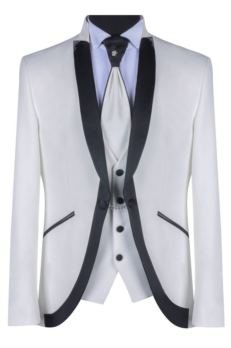 Baggi Abito da sposo baggi cerimonia ecru slim fit Qualità