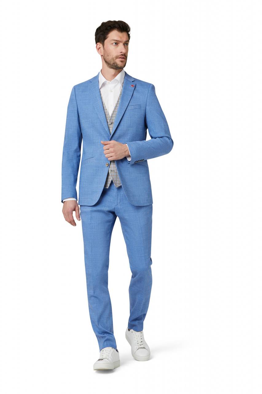 Digel Abito digel slim fit azzurro sfoderato in misto lino Acquista Ora