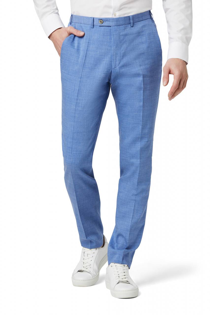 Digel Abito digel slim fit azzurro sfoderato in misto lino Acquista Ora