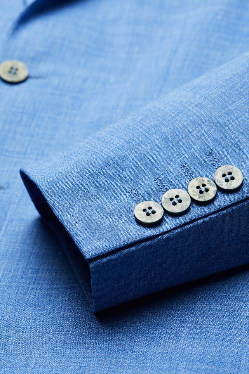 Digel Abito digel slim fit azzurro sfoderato in misto lino Acquista Ora