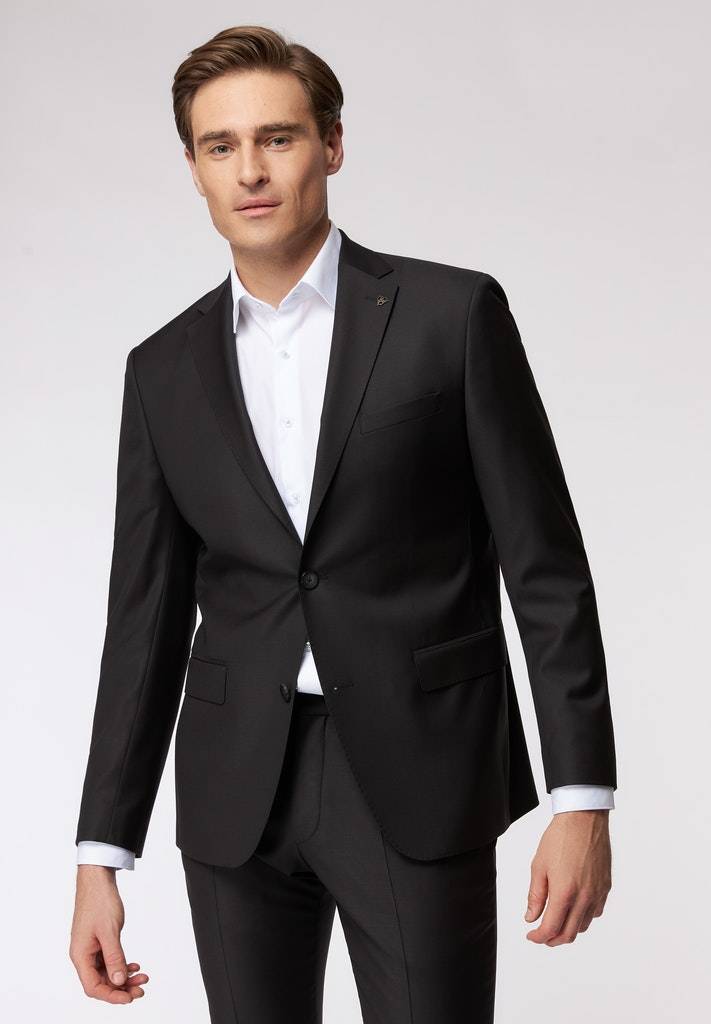 Roy Robson Abito nero roy robson in lana cerruti stretch drop sei regular fit Outlet