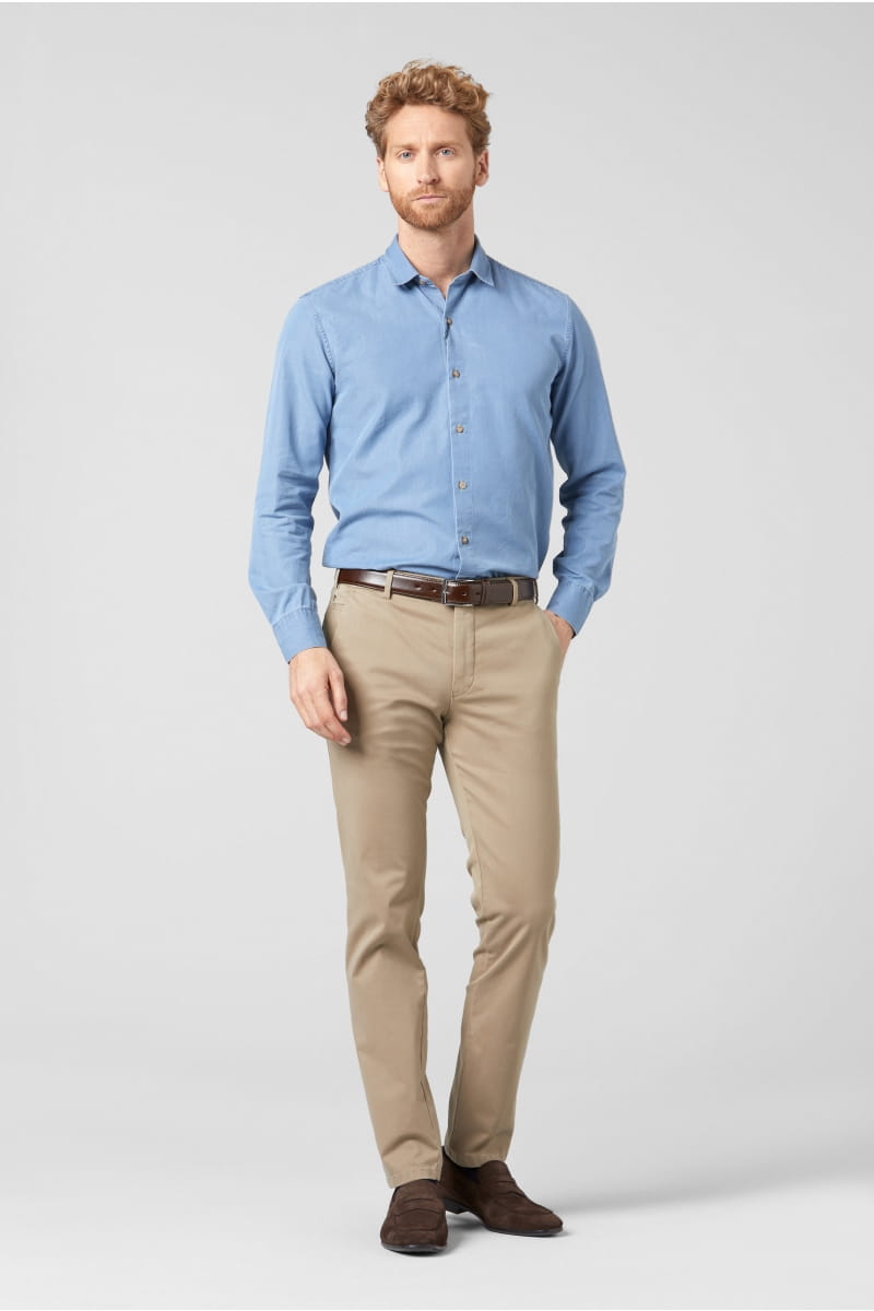 Meyer Pantalone meyer in cotone pima stretch modern fit Saldi