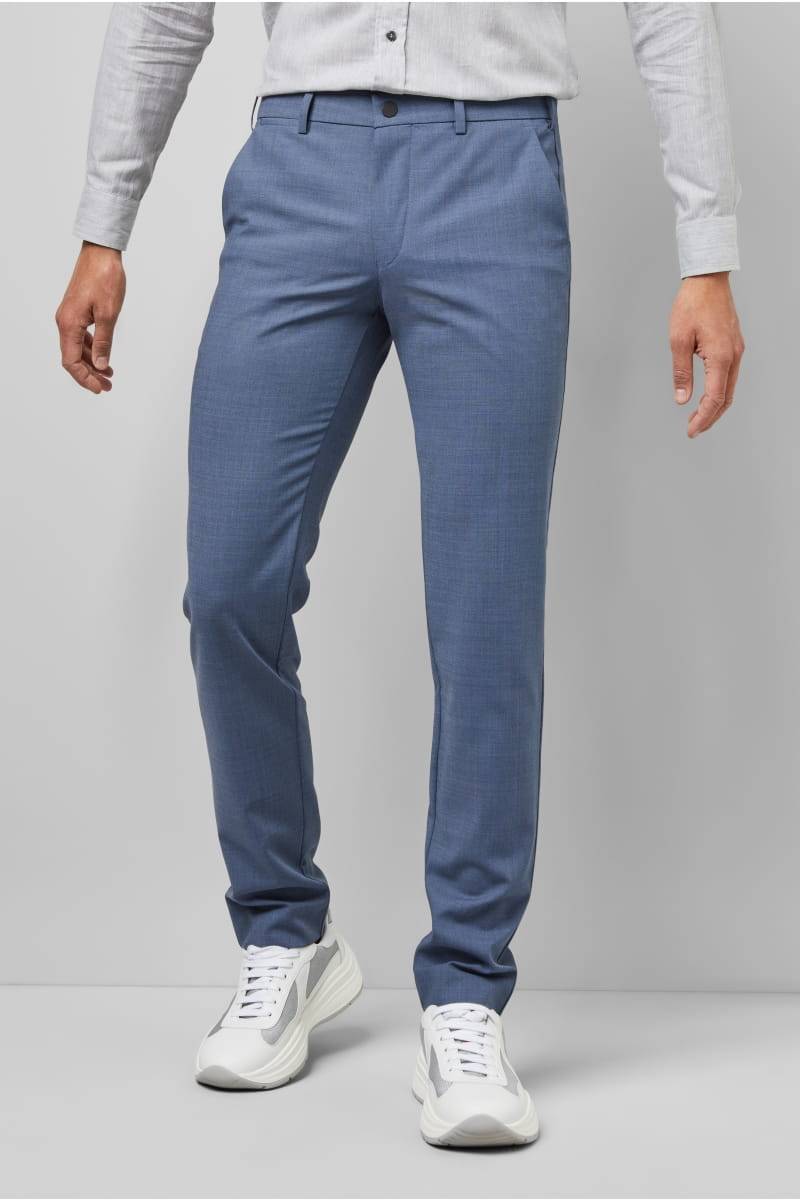 Meyer Pantalone blue in lana bi-stretch m5 by meyer modern fit Vendita Calda