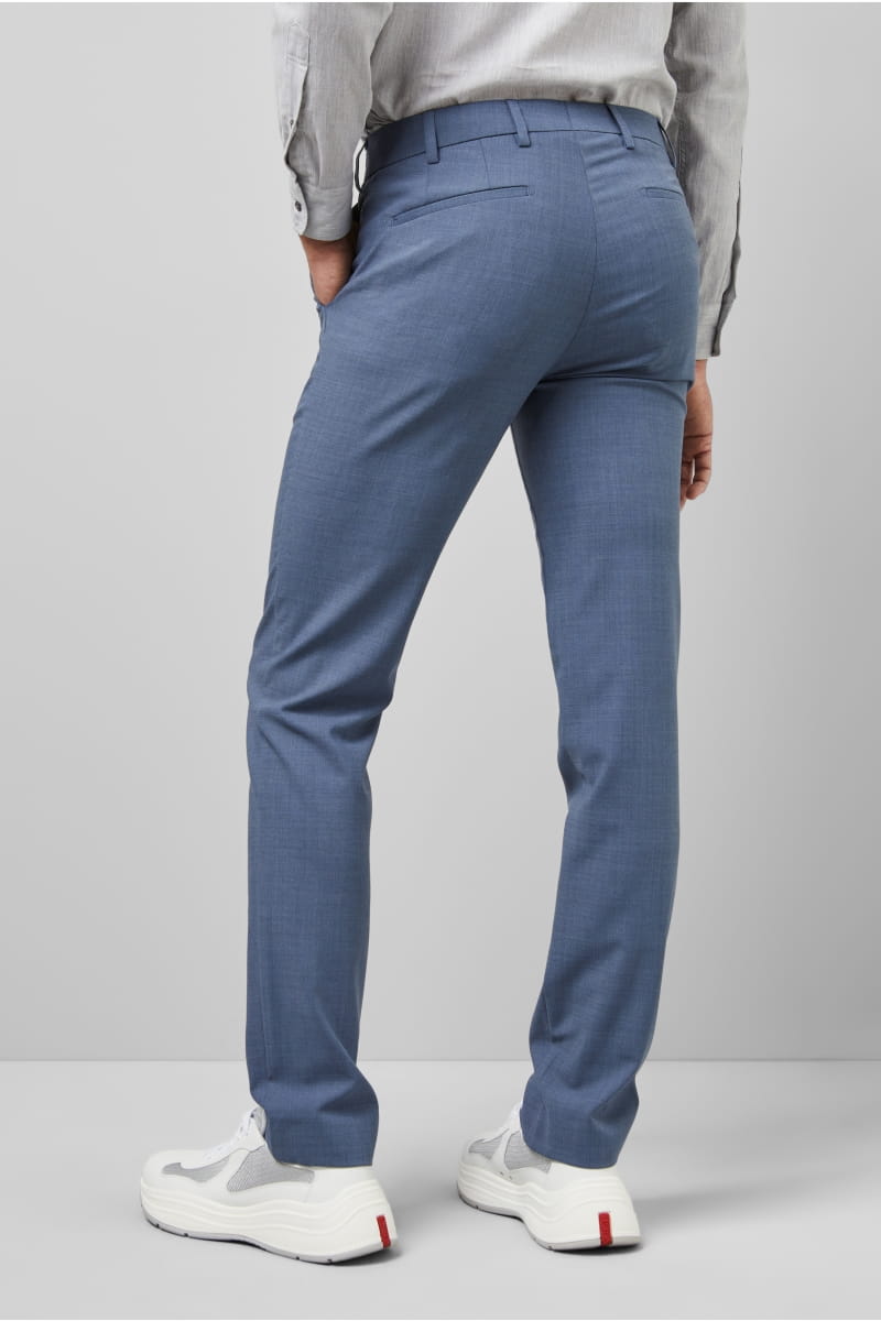 Meyer Pantalone blue in lana bi-stretch m5 by meyer modern fit Vendita Calda