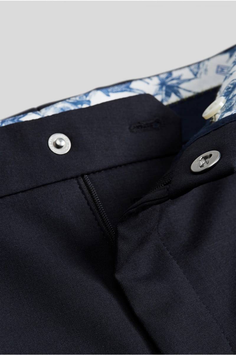 Meyer Pantalone blu navy in lana bi-stretch m5 by meyer modern fit Vendita Economica