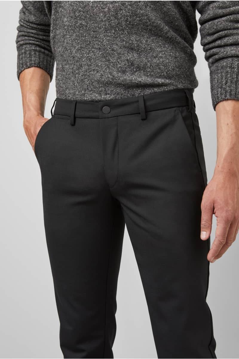 Meyer Pantalone nero in lana bi-stretch m5 by meyer modern fit Saldi Di Fabbrica