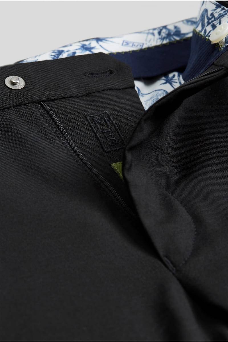 Meyer Pantalone nero in lana bi-stretch m5 by meyer modern fit Saldi Di Fabbrica