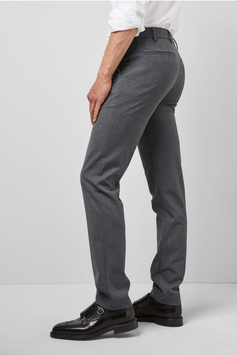 Meyer Pantalone grigio medio in lana bi-stretch m5 by meyer modern fit I Più Venduti