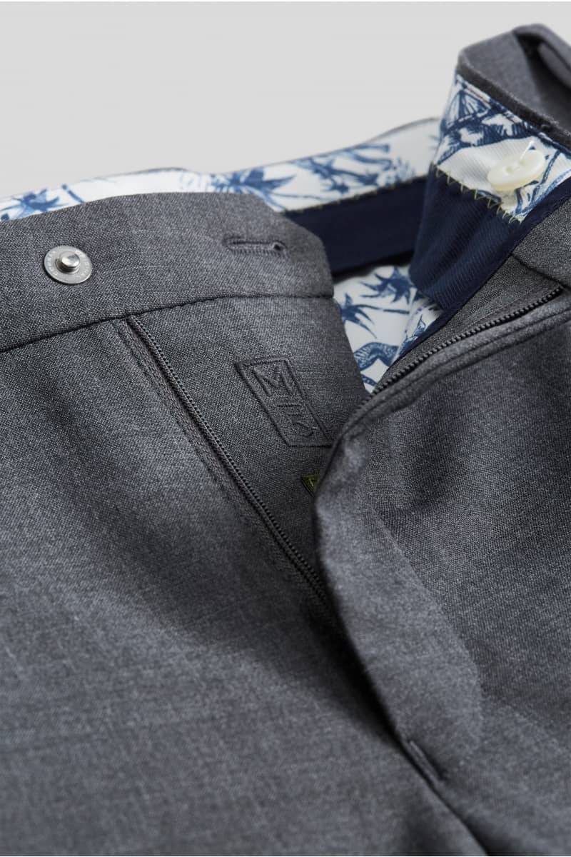 Meyer Pantalone grigio medio in lana bi-stretch m5 by meyer modern fit I Più Venduti