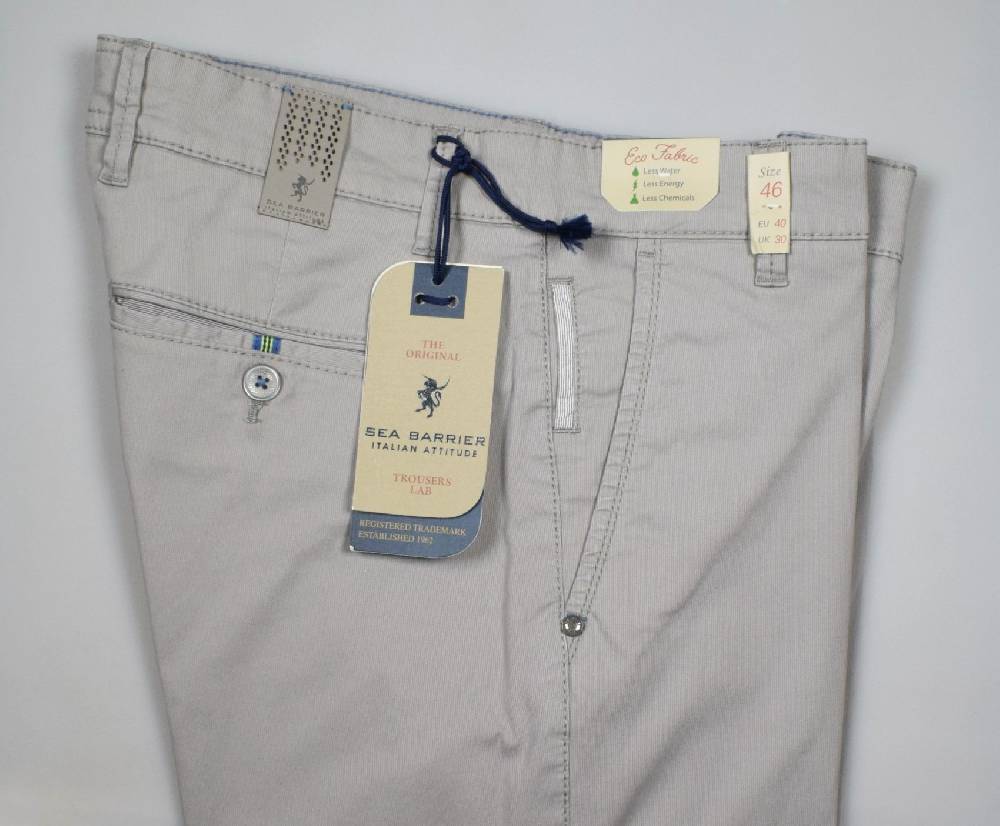 Sea Barrier Pantalone grigio chiaro sea barrier cotone piquet stretch stone wash Negozio