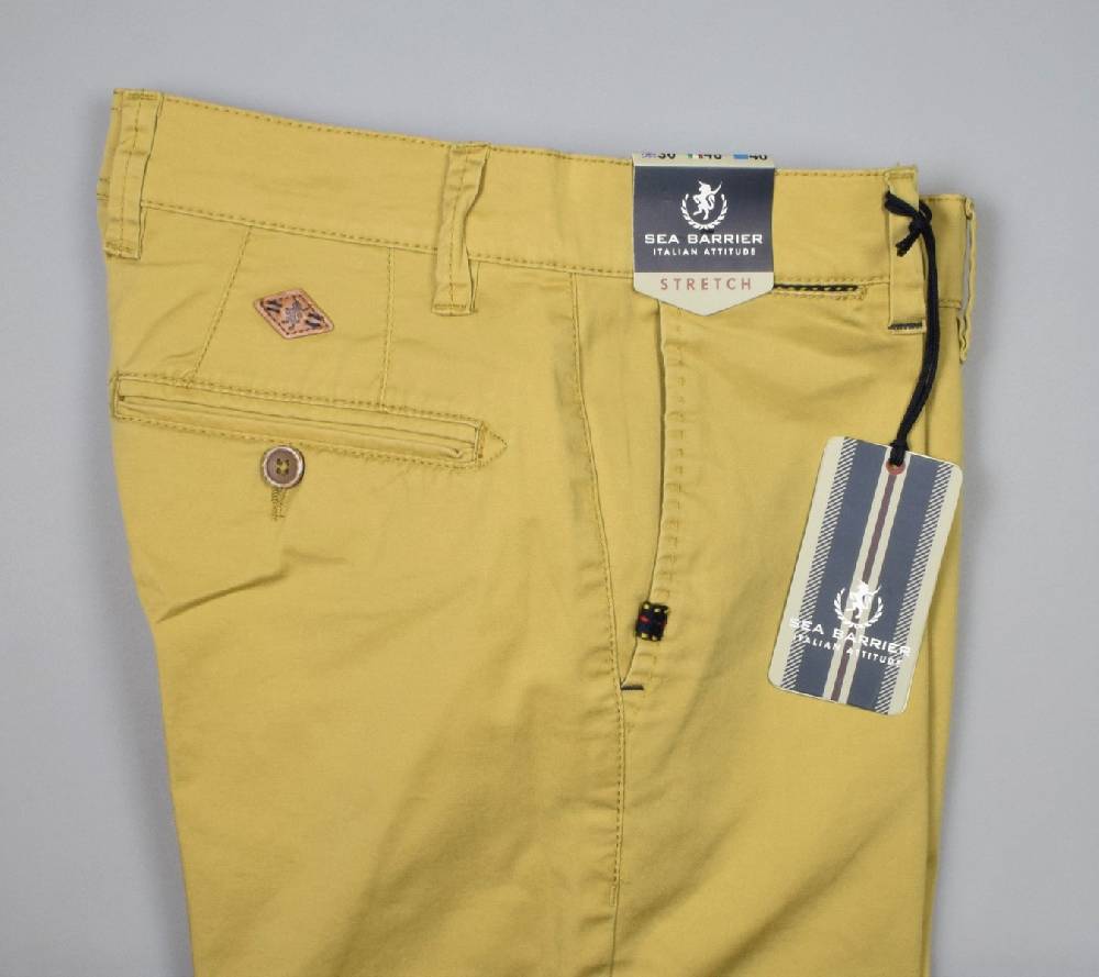 Sea Barrier Pantalone giallo modern fit sea barrier cotone stretch Moda