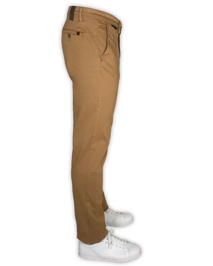 Sea Barrier Pantalone sea barrier marrone in cotone raso stretch modern fit Sconto di tempo limitato